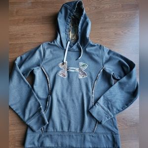 Youth Under Armour Storm Cold Gear Gray&Camo Hooded Sweatshirt Youth Size Medium